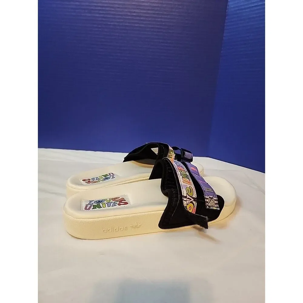 Adidas Adilette Sandal 2.0 Pride Slides Off White GW2411 Love Unites Men’s 10